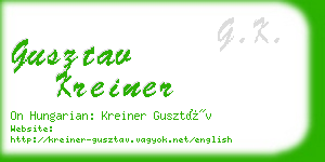 gusztav kreiner business card